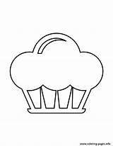 Cupcake Coloring Stencil Pages Printable Info sketch template