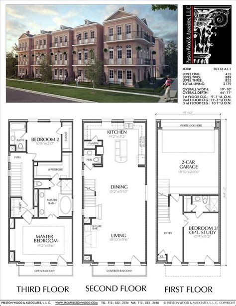 narrow townhome plans  brownstone style homes town house desig preston wood
