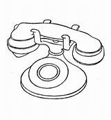 Telephone Coloring Pages Phone Old Vintage Printable Drawing Color Electronic Electronics Cell Fax Getdrawings Drawings sketch template
