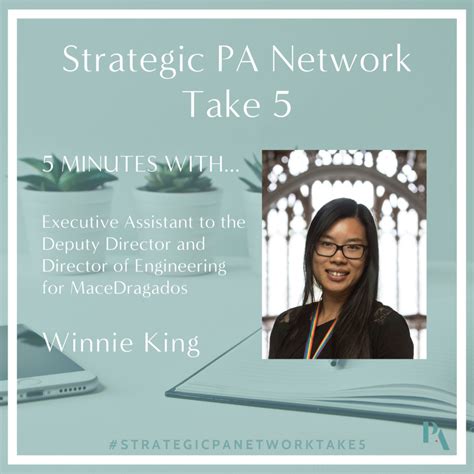 strategicpanetworktakefive  winnie king strategic pa network