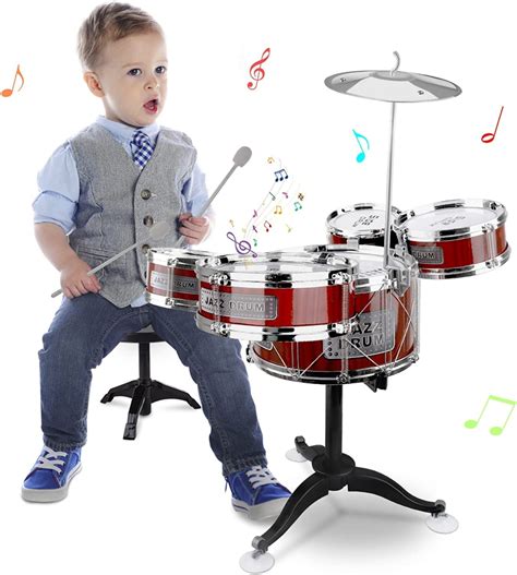 twfric kids drum set musical toy drum kit  toddlers jazz drum set