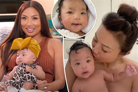 jeannie mai introduces baby monaco  months   birth