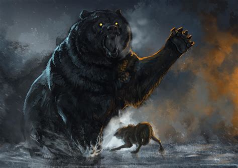 bear fight  waltwoor  deviantart