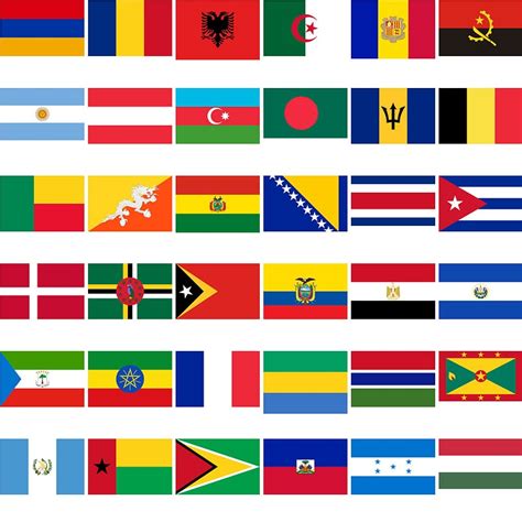 set   national flags  countries vector   creazilla