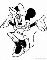 Minnie Coloring Mouse Pages Cheerful Disney sketch template