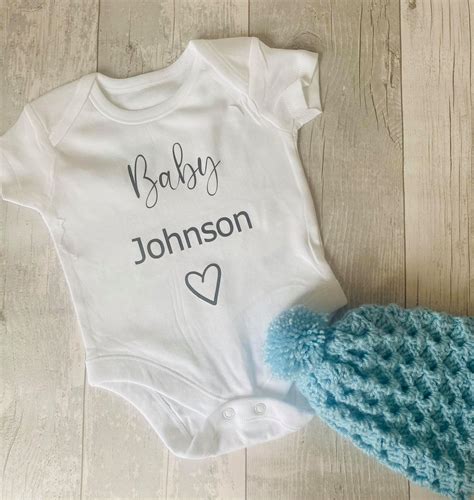 cute personalised baby grow unisex baby gifts newborn baby etsy