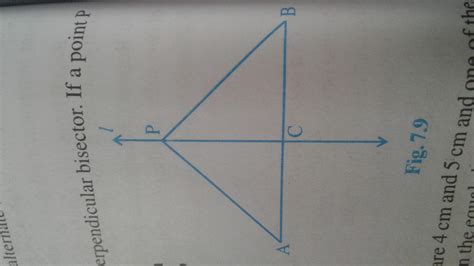 Ab Is A Line Segment And Line L Is Its Perpendicular Bisector If A