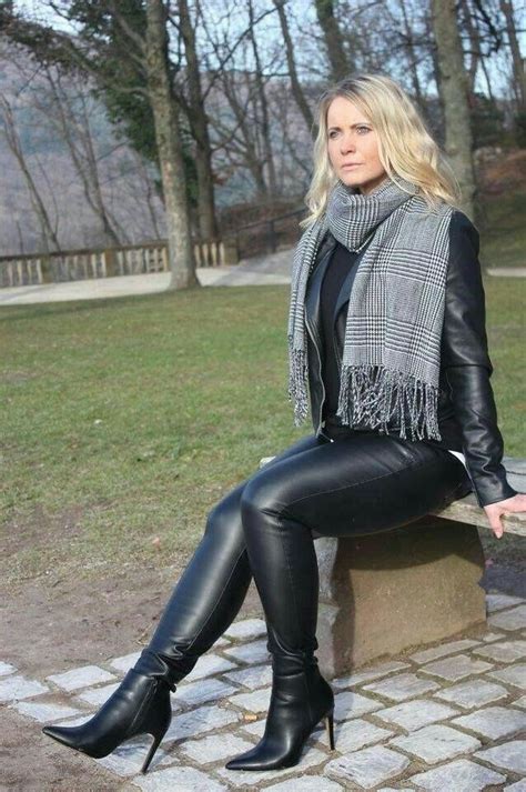 Lederlady Leather Pants Leather Thigh High Boots Fashion