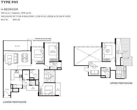 gazania  bedroom penthouse floor plan  launch condo