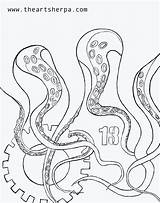 Sherpa Traceable Kraken Theartsherpa Traceables Steampunk Janine Getdrawings sketch template