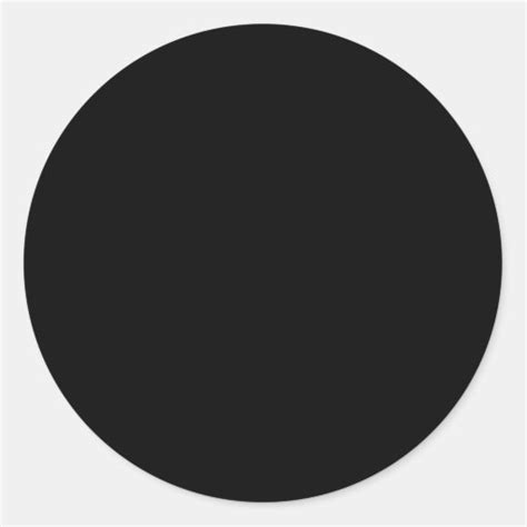 black color circle classic round sticker zazzle