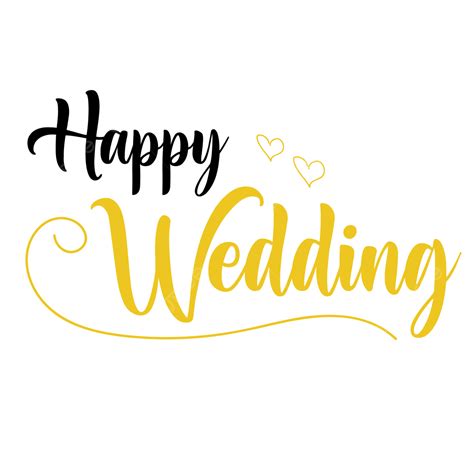 happy wedding text vector design images simple happy wedding text