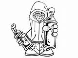 Graffiti Spray Cartoon Drawing Gangster Characters Draw Paint Character Drawings Sketch Cholo Cool Monster Clipart Cans Ghetto Gta Simple Gangsta sketch template