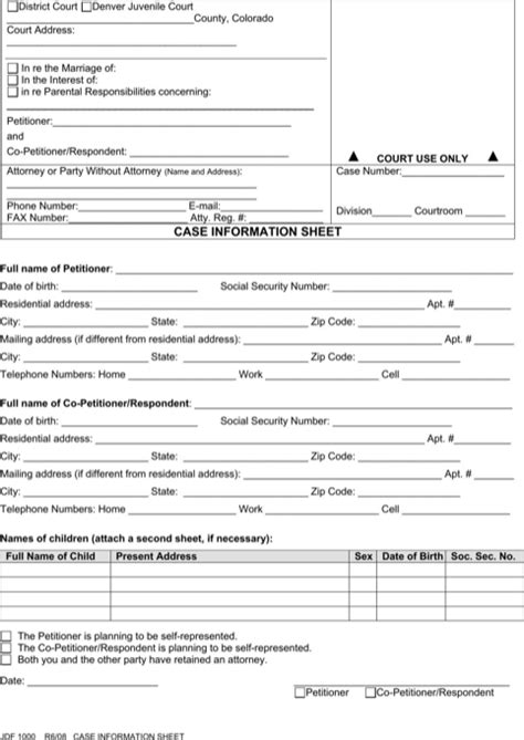 colorado divorce papers   formtemplate