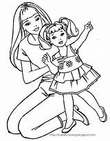 Coloring Barbie Pages Book Chelsea Library Clipart sketch template