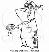 Brain Surgeon Royalty Outlined Holding Illustration Clipart Toonaday Vector Ron Leishman Medical Clipartof sketch template