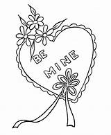 Valentinovo Za Bojanje Stranica Kids Srca Moja Bojenje Budi sketch template