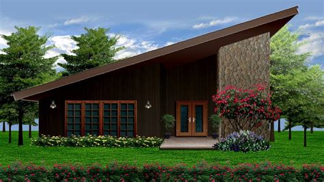 warm cozy feel slant roof tiny cabin cottage home digital illustration small house design