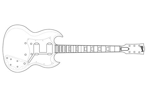 gibson sg custom guitar templates electric herald