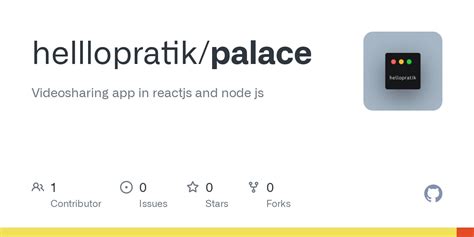 github helllopratikpalace videosharing app  reactjs  node js