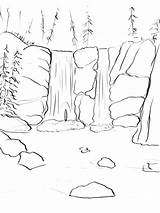Waterfall sketch template