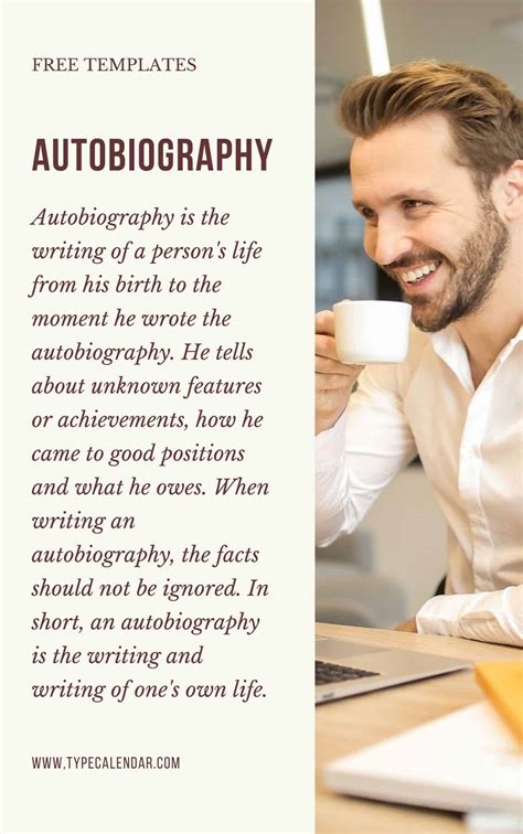 autobiography templates  autobiography examples