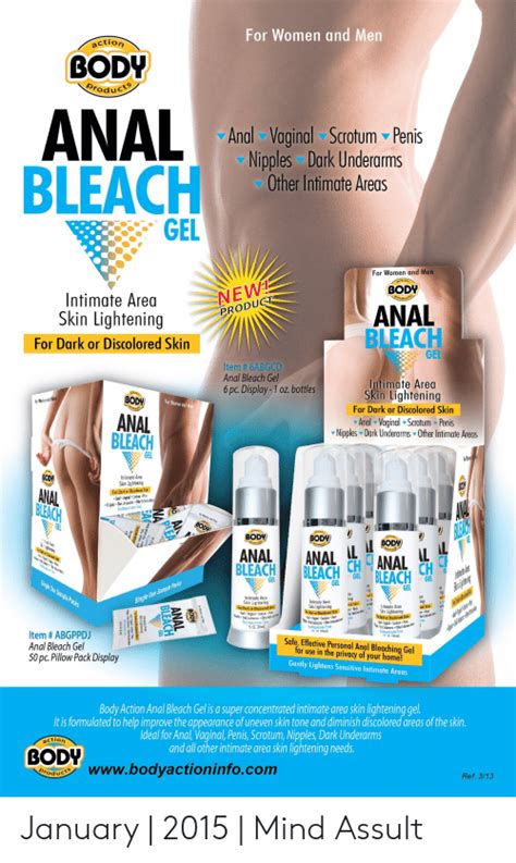 for women and men action body products anal bleach anal vaginal scrotum