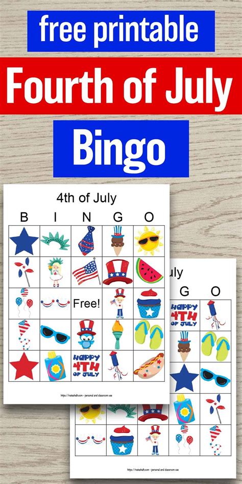 printable fourth  july bingo  games  kids fourth