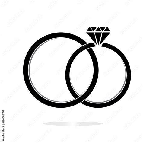 wedding ring marriage symbol wedding icon diamond wedding jewelry stock vector adobe stock