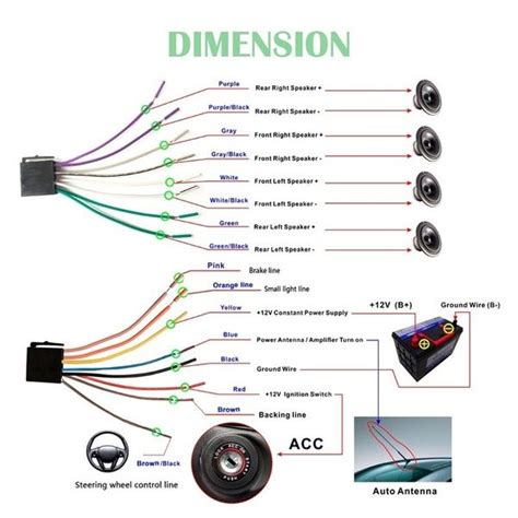 hikity double din car stereo wiring diagram