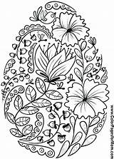 Coloring Easter Pages Egg Printable Floral Adults Colouring Eggs Color Flower Pretty Adult Spring Decorations Zendoodle Books Sheets Bunny Beautiful sketch template