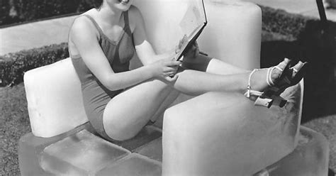 Actress Ann Sheridan Sitting On Blocks Of Ice 1934 Imgur