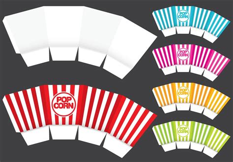 popcorn box template box templates printable  popcorn packaging