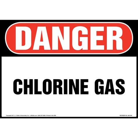 danger chlorine gas sign osha