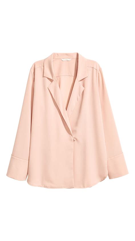 crepe blouse pink long sleeve tops fashion clothes