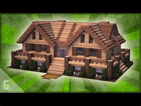 deluxe minecraft wooden cabin tutorial  youtube