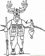 Deer Hunting Coloring Pages Printable Online Color Others Entertainment sketch template