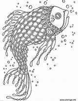 Poisson Leau Coloriage Adulte sketch template