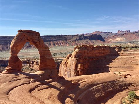 delicate arch landmark  arches national park  southern utah april