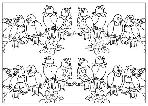 bird family animal coloring pages  kids  print color