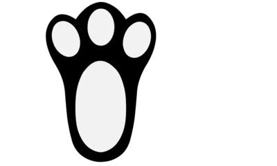 printable bunny feet clipart cute rabbit foot icon royalty