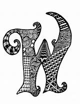 Letter Zentangle Monogram Wright Nan Letters Drawing Fineartamerica Alphabet Patterns Drawings Coloring Back Doodle Choose Board Monograms Illuminated sketch template