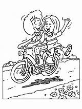 Meisjes Fiets Meiden Animaatjes Ausmalbilder Een Malvorlagen Coloriages Vrolijke Colorare Bambini sketch template