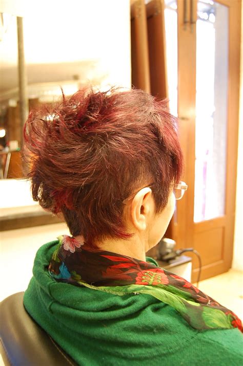 short simetric assimetric haircut and colour by ramona