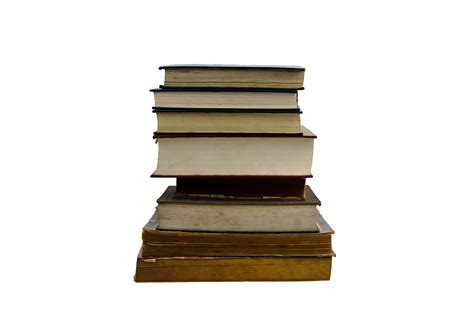 stack  books isolated  white background  png