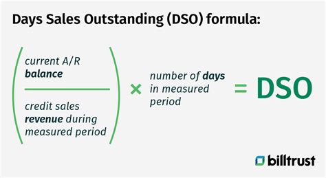 days sales outstanding dso calculation  definition billtrust