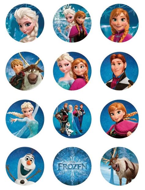 frozen  printable toppers   fiesta  english