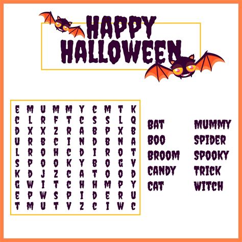 halloween  word search printables    fun halloween
