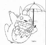 Totoro Coloring Pages Ponyo Neighbor Miyazaki Ghibli Printable Colouring Studio Print Deviantart Color Book Joy Cute Printables Hayao Getdrawings Library sketch template