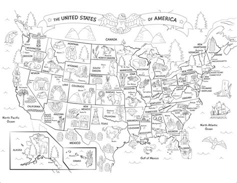 states coloring page